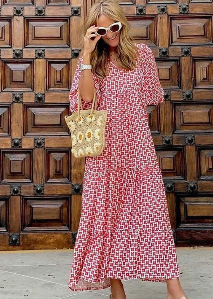 Sharon | Elegante jurk met print