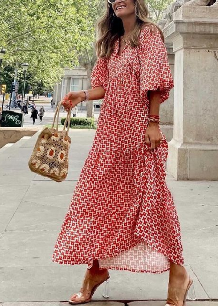 Sharon | Elegante jurk met print