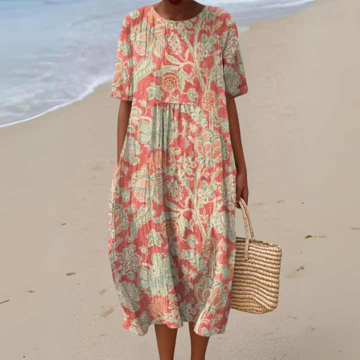 Eline | Jurk met vintage bloemenprint