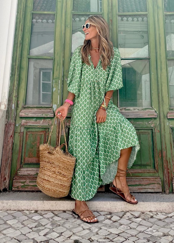 Sharon | Elegante jurk met print