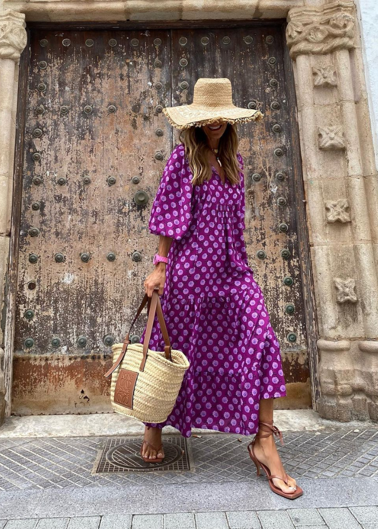 Sharon | Elegante jurk met print