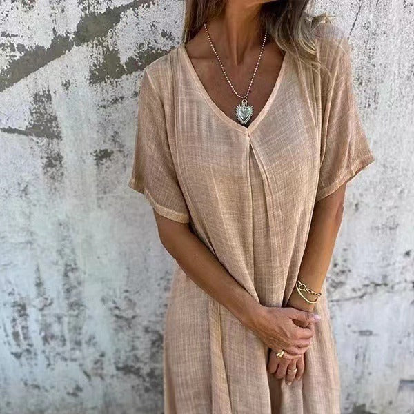 Fenna | Elegante luchtige V-hals jurk